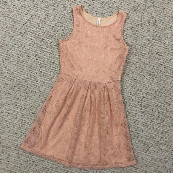 Y2K Peach Pink Owl Apparel Sleeveless Skater Fit and Flare Dress - Size Small - Picture 10 of 11